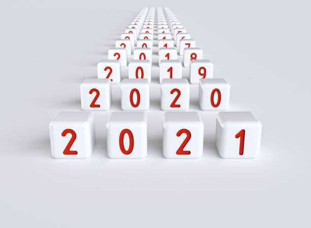 istock 2021 New year 3D Rendering, photo quality Front object selected for focus 1293027786