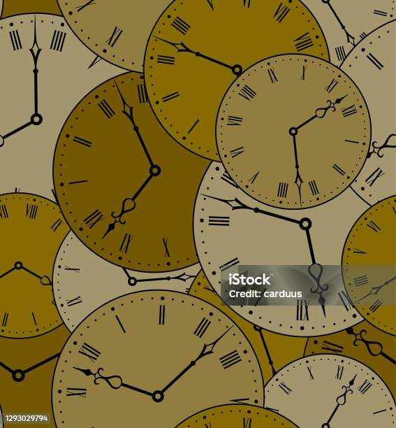 Simple Colorful Watch Pattern Seamless Pocket Watch Pattern Stock Illustration - Download Image Now ...