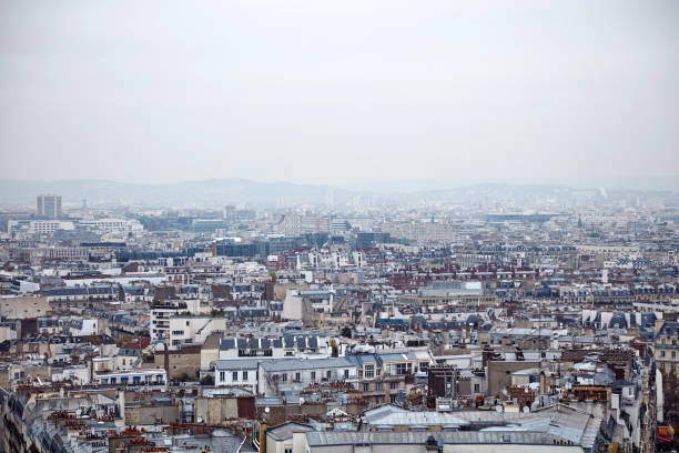 istock Panoramic view of Paris from Arc de Triomphe, center of Paris. 1293034307