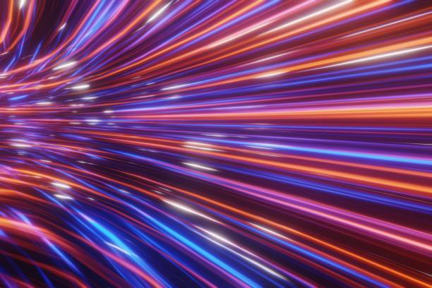 istock abstract futuristic stream Digital data neon speed motion Glowing light trails Tunnel background 3D rendering 1293037709