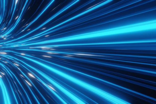 istock abstract futuristic stream Digital data neon speed motion Glowing light trails Tunnel background 3D rendering 1293037712