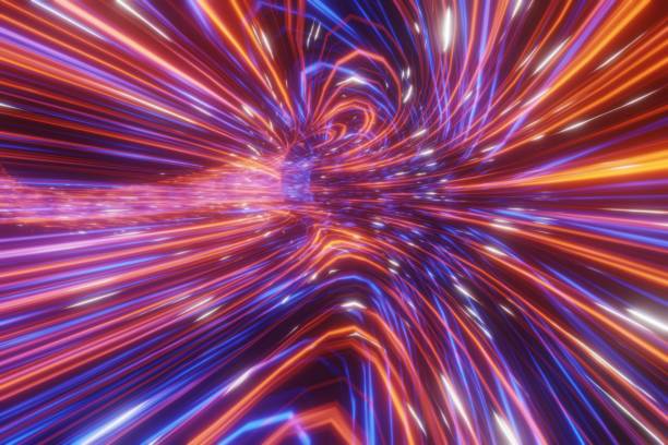istock abstract futuristic stream Digital data neon speed motion Glowing light trails Tunnel background 3D rendering 1293037714