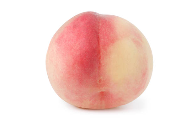 istock one pink peach isolated on white with peach clipping path 1293038698