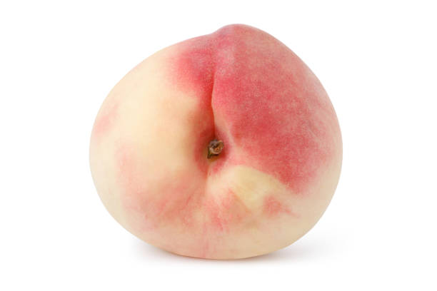 istock one pink peach isolated on white with peach clipping path 1293038704