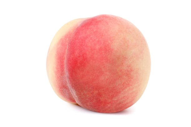 istock one pink peach isolated on white with peach clipping path 1293038705