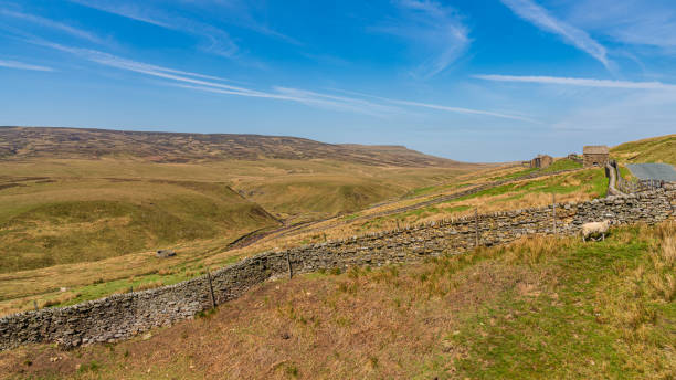 en la carretera b6270 entre nateby y birkdale, north yorkshire, inglaterra - kirkby stephen fotografías e imágenes de stock