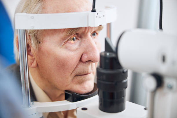 istock Male patient having his eyes checked at a clinic 1293039037