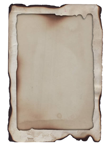 istock Old vintage frame rough texture retro paper with burned stains and scratches background 1293041655