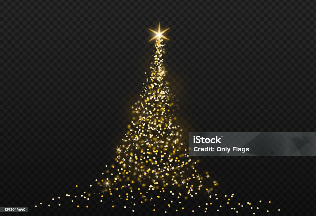 Ilustración de Las Partículas De Brillo Bokeh De Oro Árbol De Navidad Se  Aíslan En El Fondo Png O Transparente Con Nieve Brillante Luz De Estrella  Fo Año Nuevo Cumpleaños Evento Especial