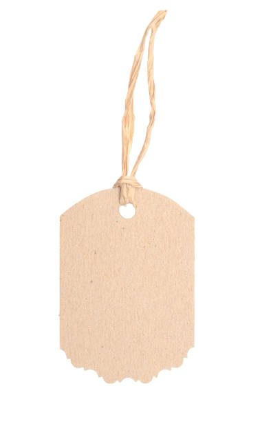 istock Brown blank price tag isolated on white background 1293056973
