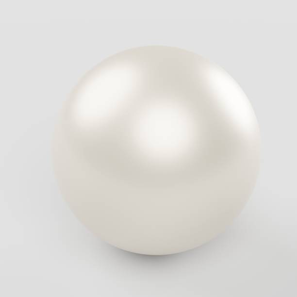 istock Single pink pearl isolated on white background. 3d render 1293059526