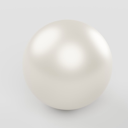 Pearl Isolated on White Background