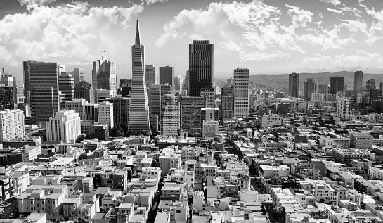 San Francisco Skyline and Transamerica Pyramid, California, USA.