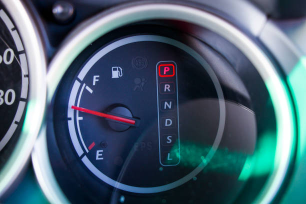 istock Car and automobile speed gear, close-up 1293070210