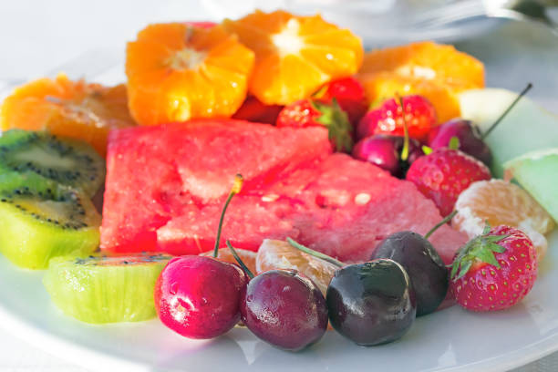 istock Fruit dessert, diverse fruits and berries. 1293070213