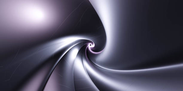istock abstract black swirl twist geometric shape with black violet lighting 3d render illustration modern minimalistic design 1293077275