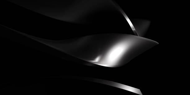istock dark black geometric round shape 3d render background illustration 1293079419