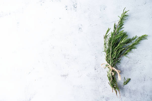 istock Raw fresh rosemary leaves on a background 1293079589
