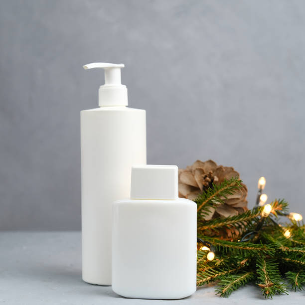 istock Bottles for cosmetics and Christmas decoration. 1293082338