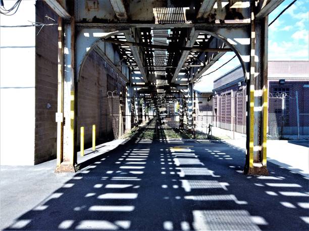 istock Street Alley Under Train Tracks 1293084892