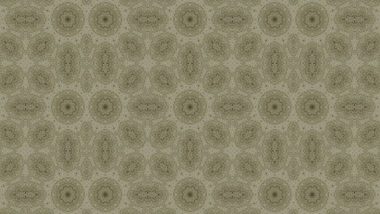 High resolution video, in earth tone colors, of kaleidoscopic patterns in motion.