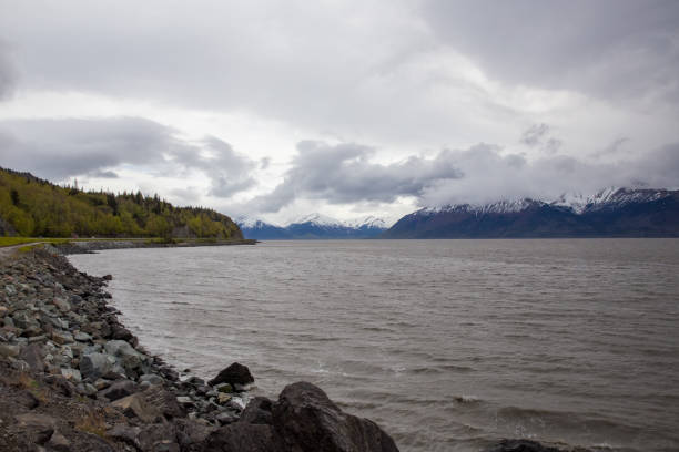 istock Coastal view of cloudy Turnagain Arm, Alaska 1293089465