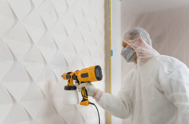 istock The painter is painting a 3d wall with a spray gun. 1293096207