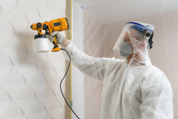 istock The painter is painting a 3d wall with a spray gun. 1293096216