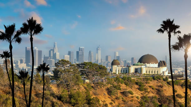 istock Los Angeles downtown skyline cityscape in CA 1293099656