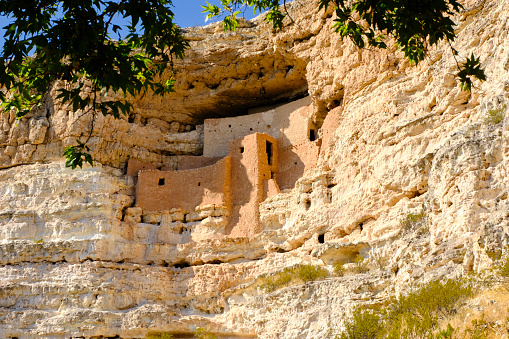 Montezuma Castle is a well-preserved adobe cliff dwelling in Camp Verde Arizona. It was used by the Sinagua and Hohokam people between approximately 1100 and 1425 AD. Tourists now visit this site often to see how Native American cultures lived.