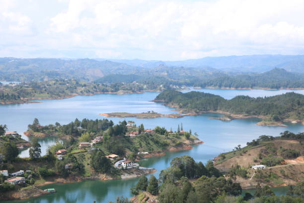 istock Lagoon with small islands and houses 1293101307
