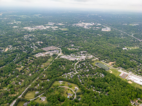 Aerial view of Columbia, Maryland