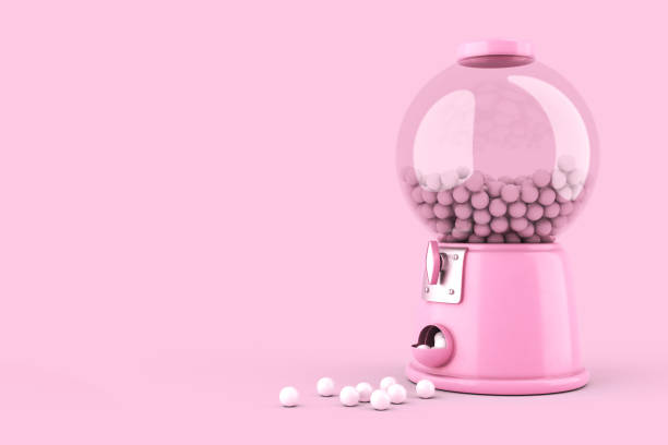 istock Gumball Machine with Colorful Bubble Gum 1293116150