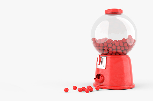 Gumball Machine with Colorful Bubble Gum