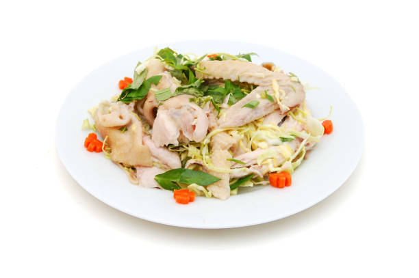 Asian dish made of chicken and salad