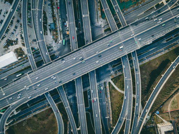 istock Aerial view of highway and overpass 1293118284