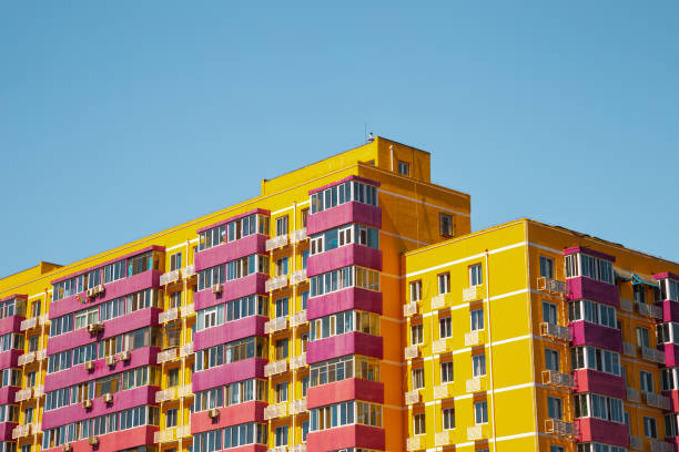 istock Yellow modern apartment building in Beijing, China 1293120996