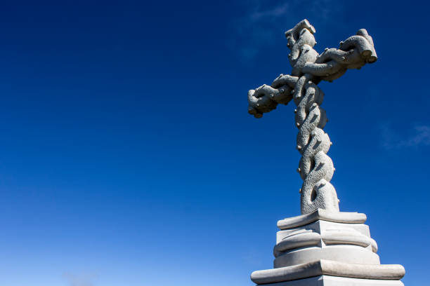 Sintra, Portugal. The manueline Cruz Alta (High Cross) in the Pena Palace or Palacio da Pena. A national monument and a World Heritage Site