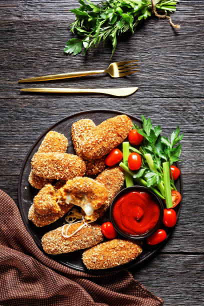 istock Deep-fried italian suppli al telefono rice croquettes stuffed with mozzarella 1293142862