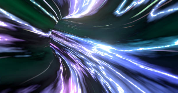 istock 3D rendering. Wormhole in time and space. Movement at the speed of light. Abstract jump into space in hyperspace among colorful stars. Flying through nebulae or gas clusters. 1293147186