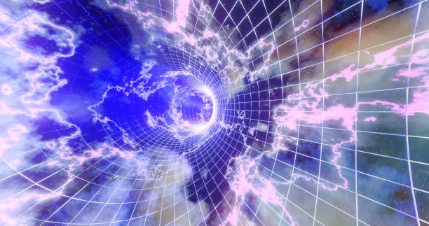 istock 3D rendering. Wormhole in time and space. Movement at the speed of light. Abstract jump into space in hyperspace among colorful stars. Flying through nebulae or gas clusters. 1293147188