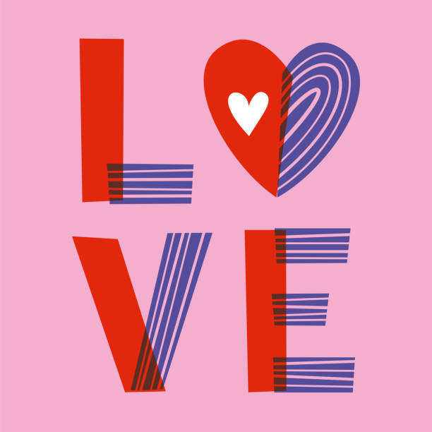 ilustrações de stock, clip art, desenhos animados e ícones de valentine’s day greeting card with hearts. - modelo arte e artesanato ilustrações