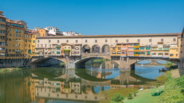 istock View on The Ponte Vecchio on a sunny day timelapse, a medieval stone segmental arch bridge over the Arno River, in Florence, Italy 1293166960
