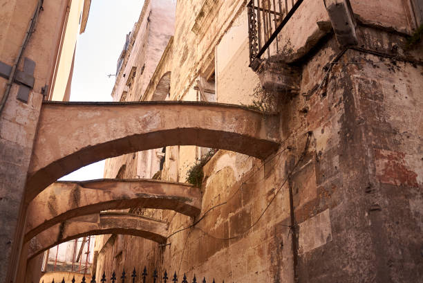 Taranto, Italy - September 06, 2020 : View of Taranto Vecchia houses