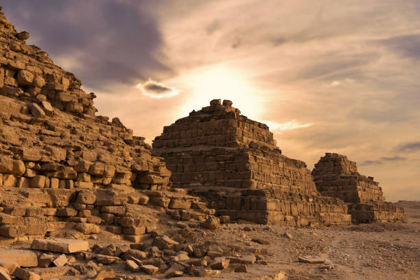 pyramid at sunset