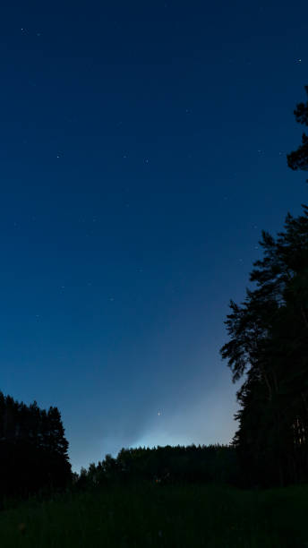 istock Mars rising above the horizon and the starry sky 1293178049
