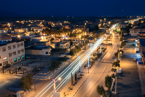 cool Long exposure for a m'sila city at night in algeria