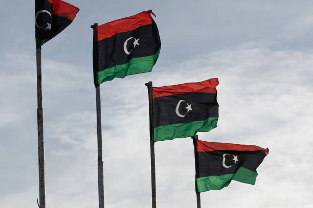 istock Flag of the state of Libya 1293192412