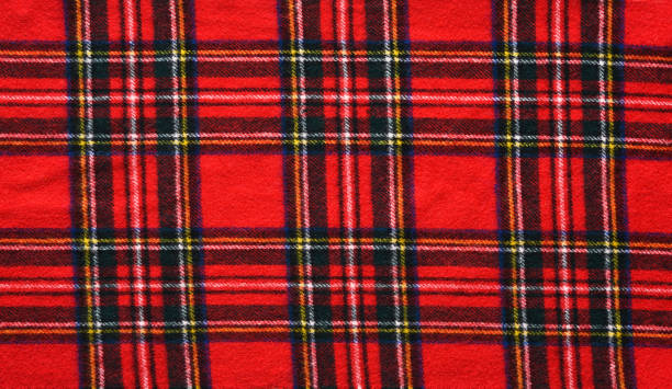 istock Red Christmas background cage. Scarf in New Years concept. 1293193125