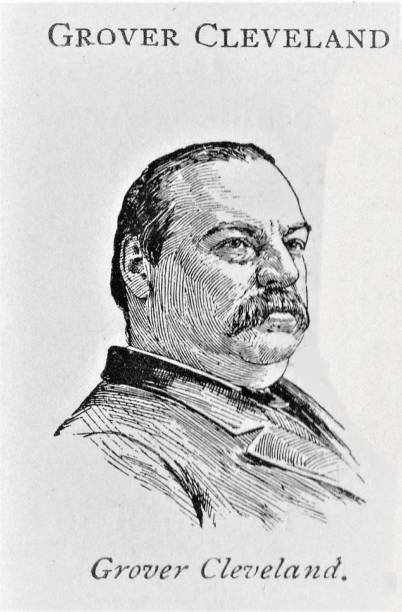Grover Cleveland Portrait, 22nd and 24th President of the United States A portrait of Stephen Grover Cleveland, 22nd and 24th U.S. President. From New Jersey, Grover was born March 18, 1837, and died June 24, 1908. Illustration published in The New Eclectic History of the United States by M. E. Thalheimer (American Book Company; New York, Cincinnati, and Chicago) in 1881 and 1890. Copyright expired; artwork is in Public Domain. grover cleveland stock illustrations